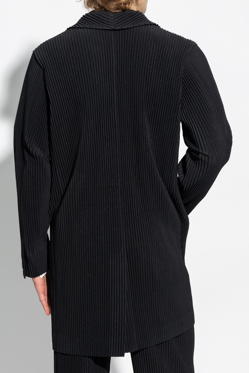 Black Pleated coat Issey Miyake Homme Plisse